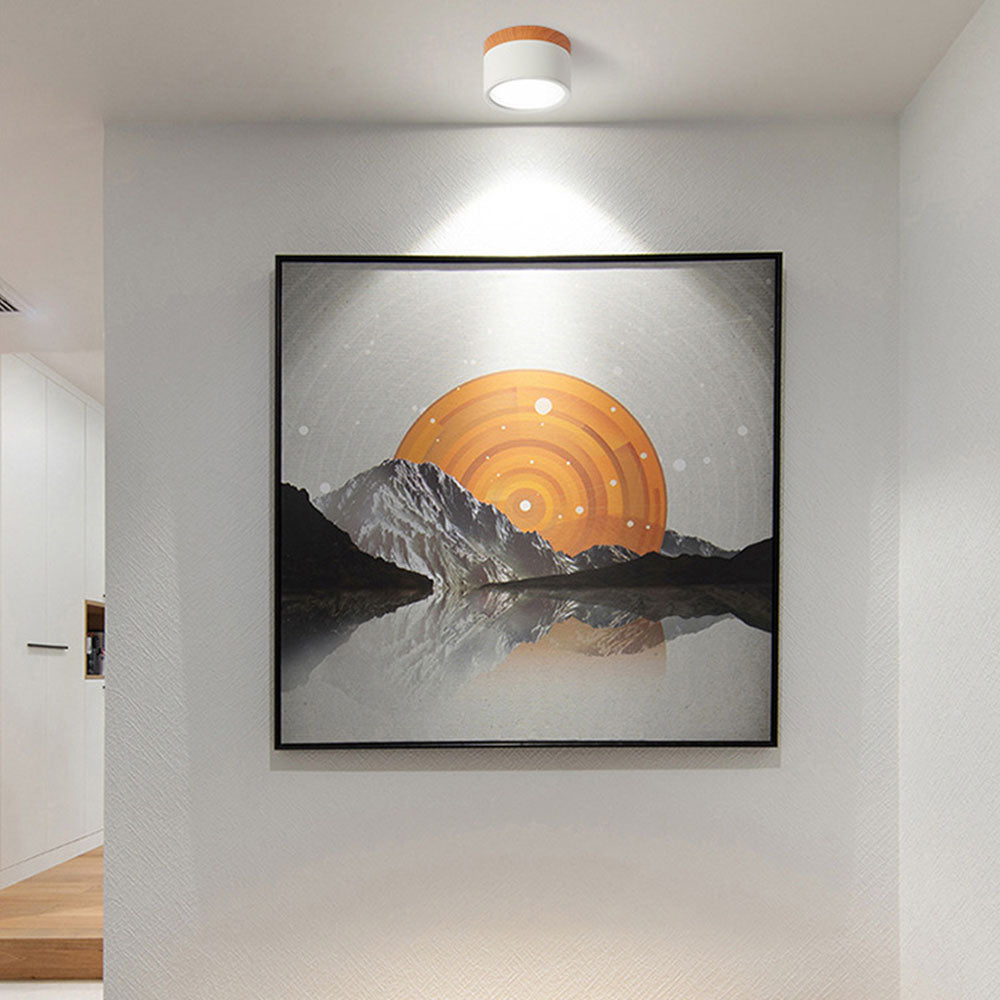Button Wood Ceiling Light