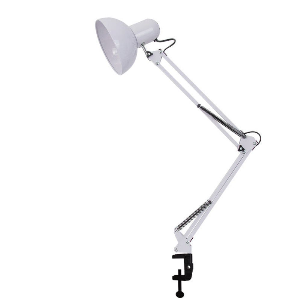 Lampe de bureau architecte en métal coloré moderne - Lumière à pince flexible