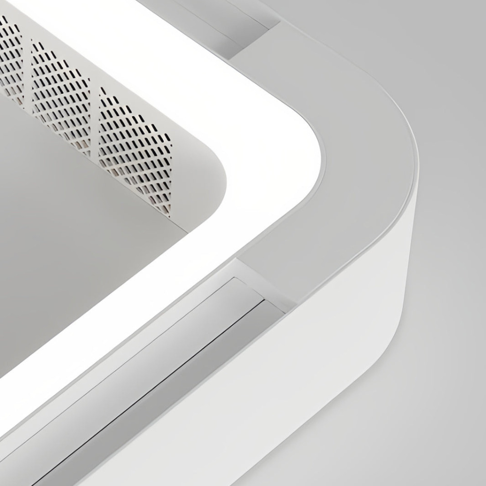 Ceiling Fan with Light and Bladeless Internal Ventilation - High-Modern Style