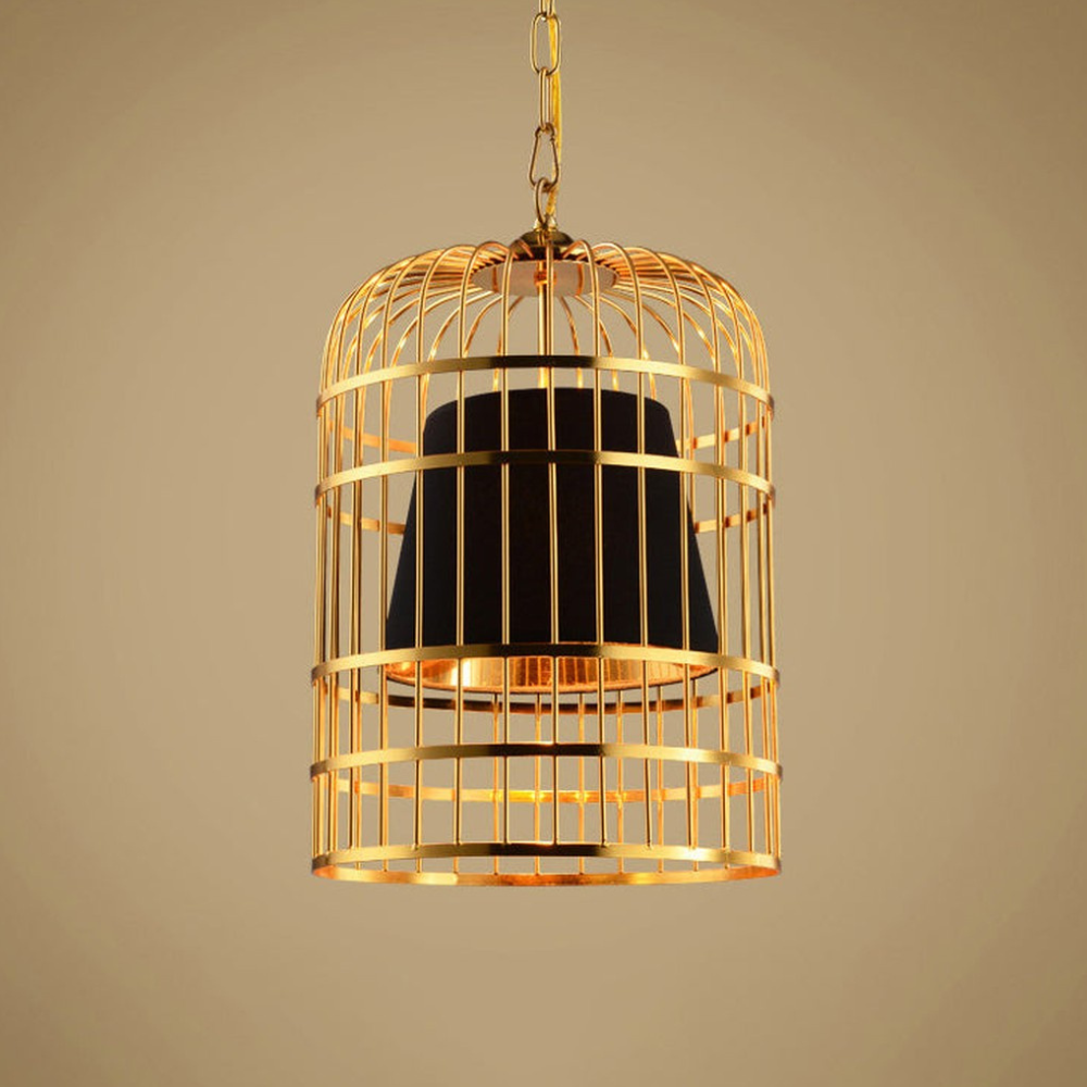 Modern Gold Birdcage Pendant Light - Art Deco Tiered Metal Pendant Lights