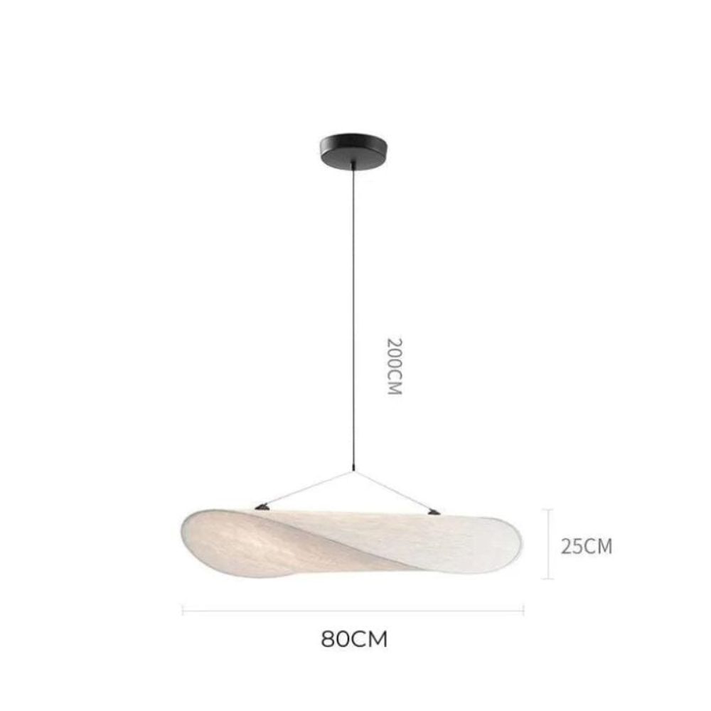 Wavy Silk-Like Pendant Light with Organic Sail Shape - Modern Scandinavian