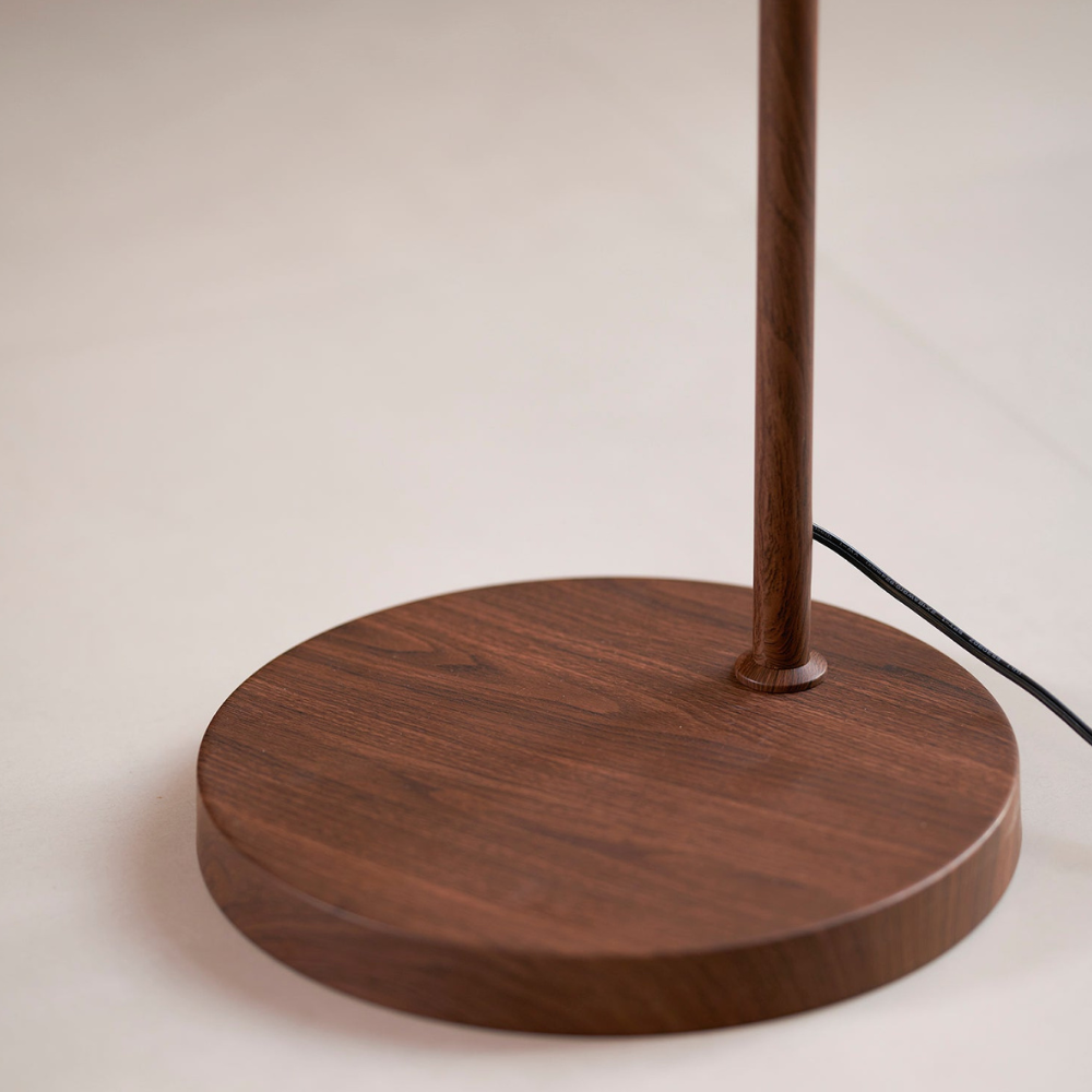 Arc Floor Lamp with Cantilevered Metal Overhanging Arm and Acrylic Dome Shade