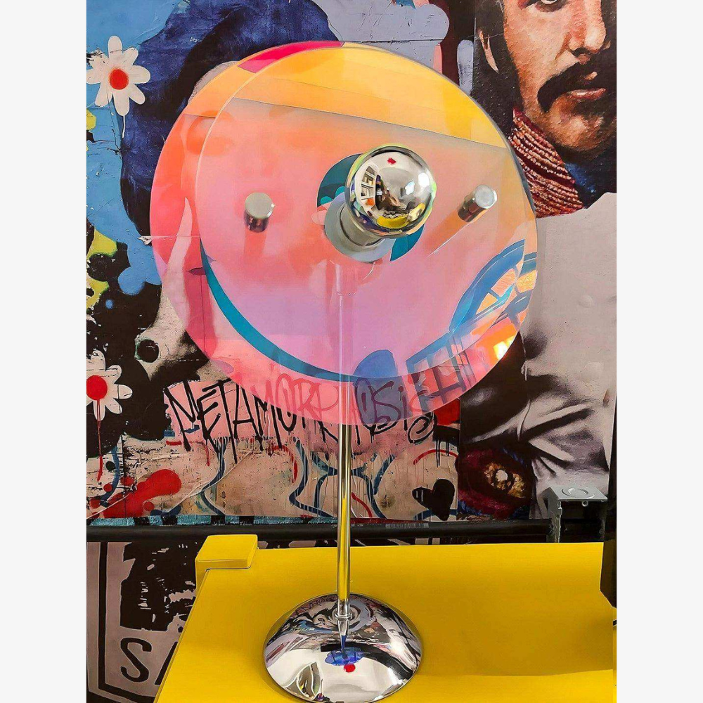 Wiederaufladbare Sonnenuntergangslampe mit drehbarem Kopf – Mid-Century-Modern