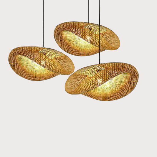 Modern Rattan Pendant Light - Bamboo Ceiling Lamp