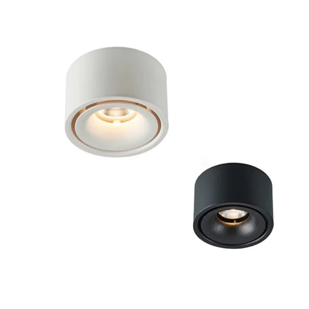 Surface Mount LED Spotlight with Anti-Glare Deep Recess - Industrial Style