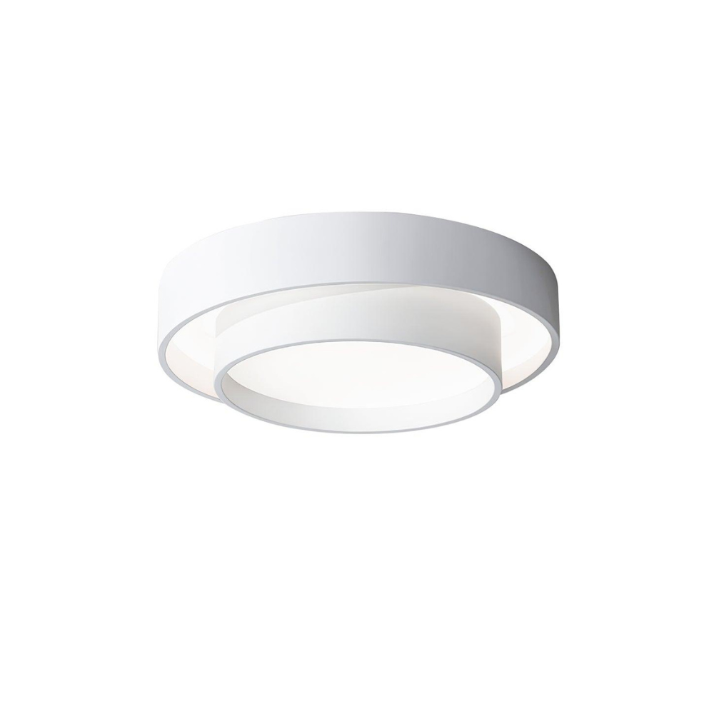 Concentric Ring Ceiling Light with Tiered Shade - Modern Flush Mount