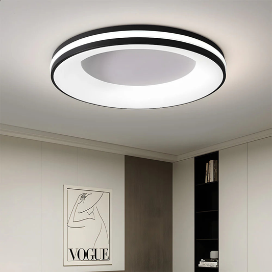 Modern Round Ceiling Light - Shallow Flush Mount