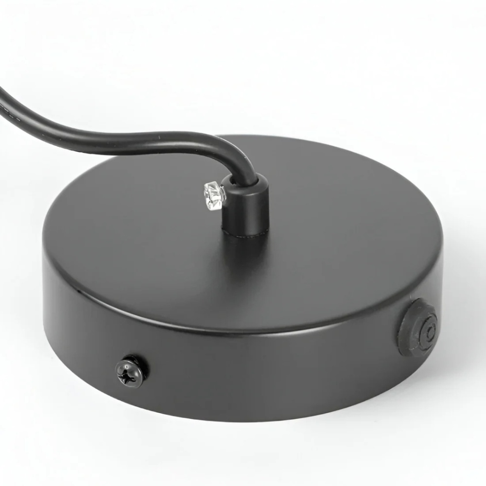 Pendant Light with Ribbed Glass Shade - Retro Mid Century Modern