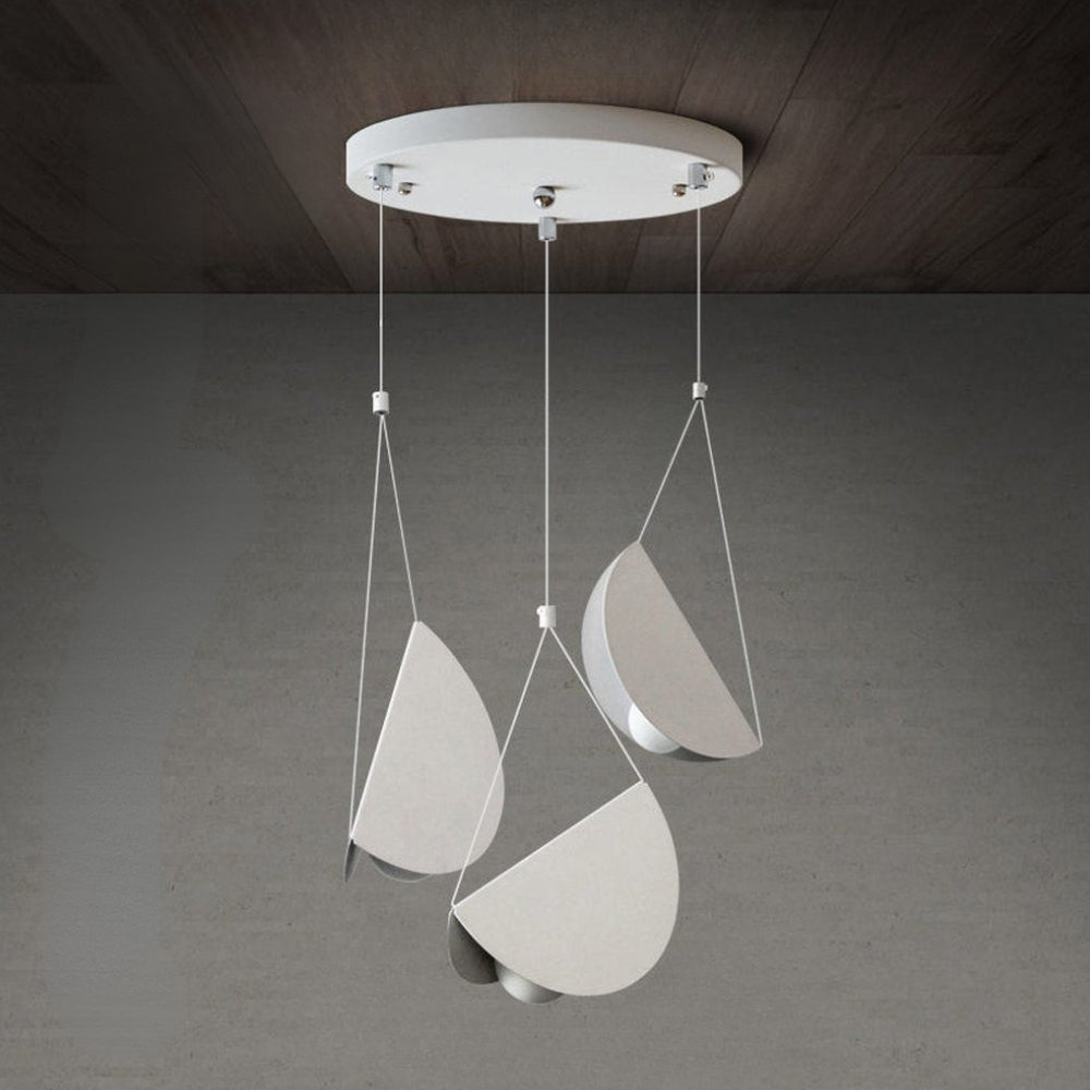 Modern Artistic Multi-Head Chandelier Light - Floating Curved Hanging Light