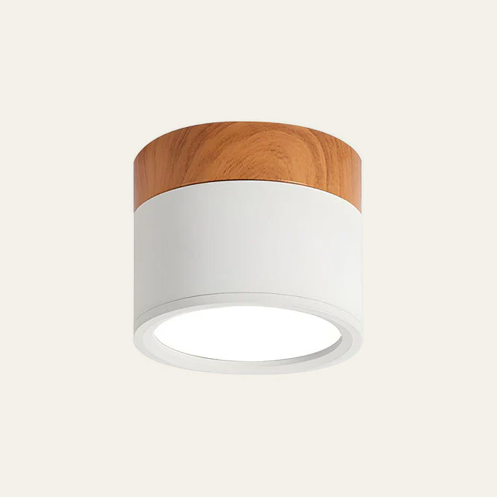 Button Wood Ceiling Light