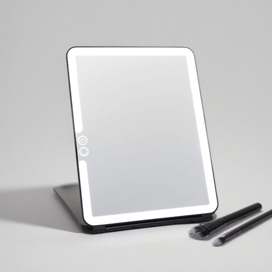 Led makeup mirror with Collapsible Tablet Design - Modern Minimalist