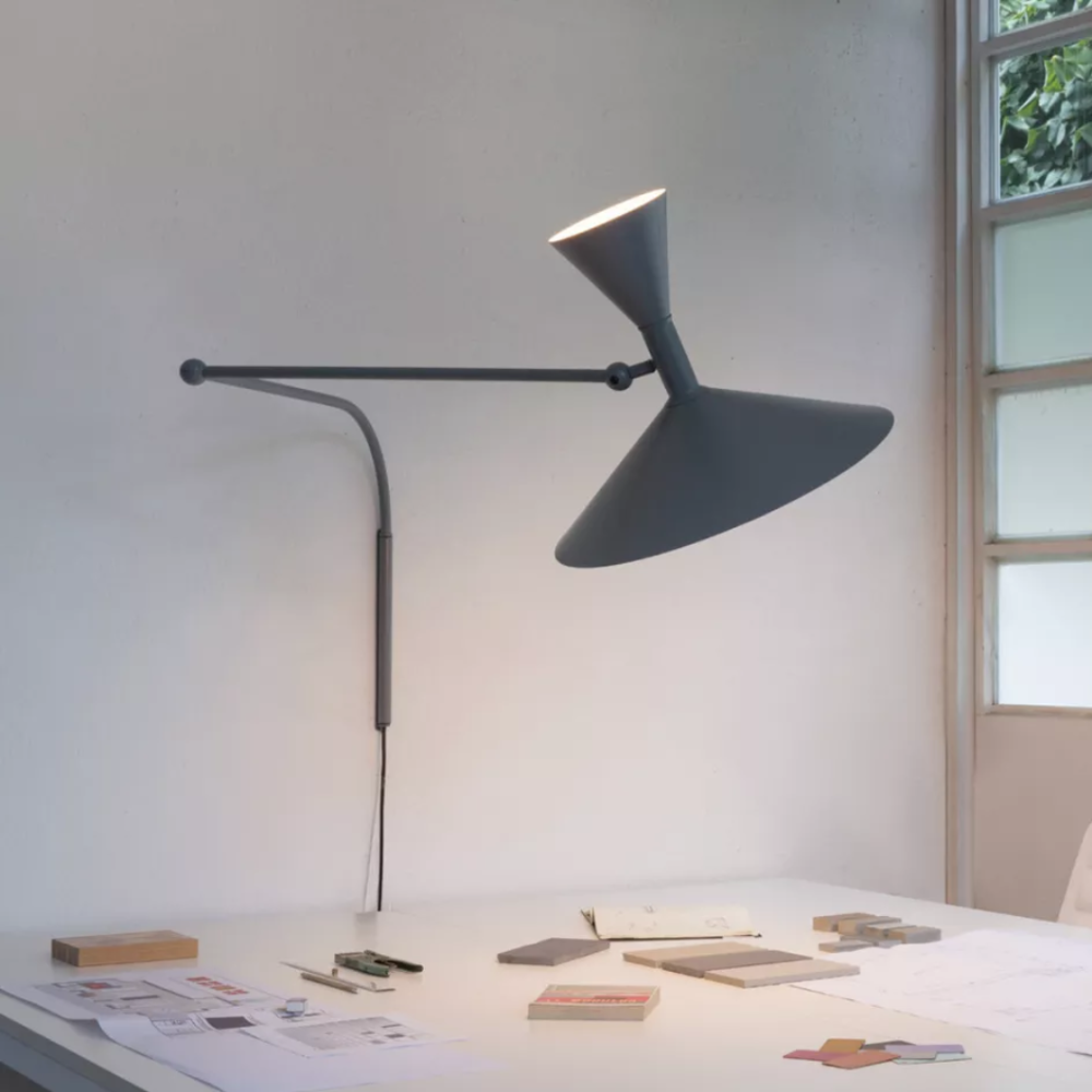 Industrial Pivot Wall Lamp with Metal Arm - Modern Bedside Light