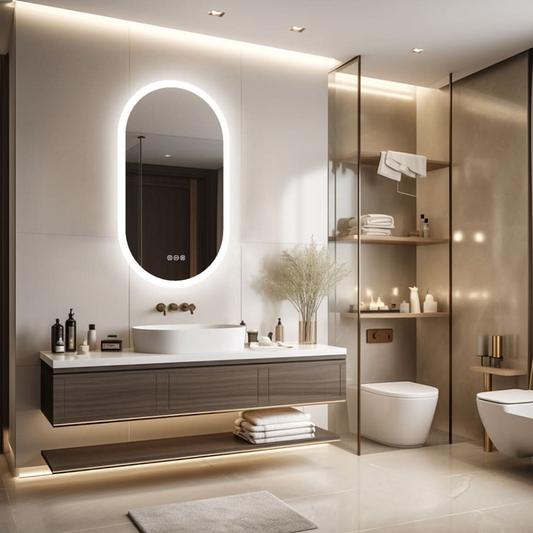 Led vanity mirror with Vertical or Horizontal Wall Mounting - Modern Minimalist