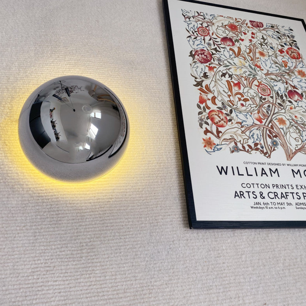 Eclipse Wall Sconce with Halo Backlit Effect - Bauhaus Modern Style