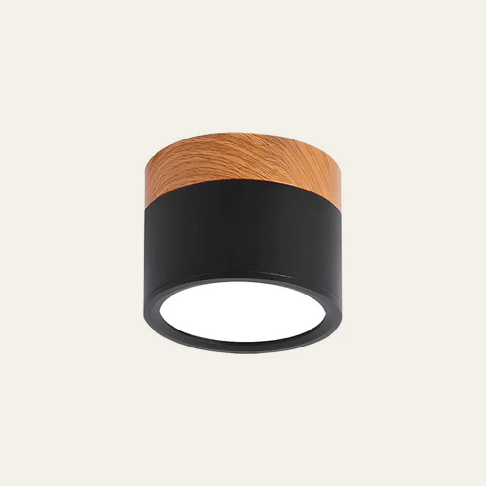 Button Wood Ceiling Light