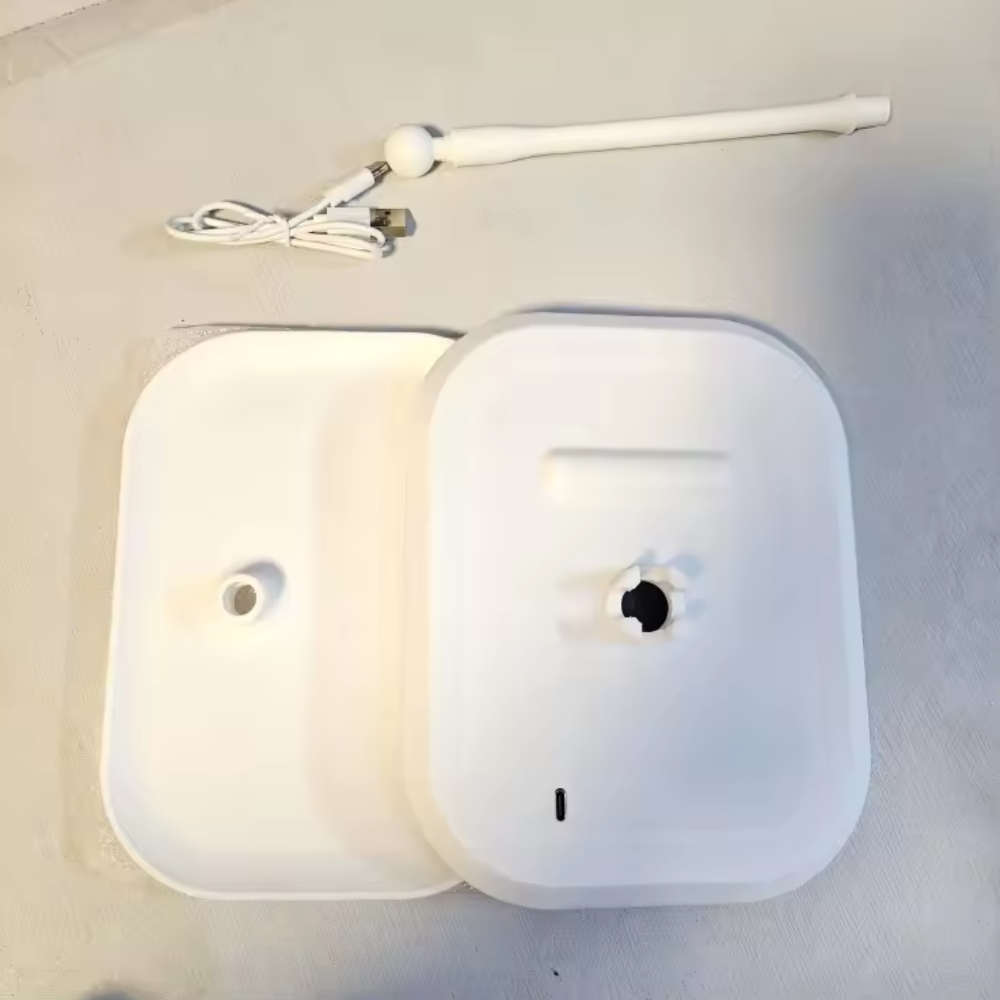 Miroir de maquillage rechargeable avec plateau de rangement intégré - Moderne et minimaliste