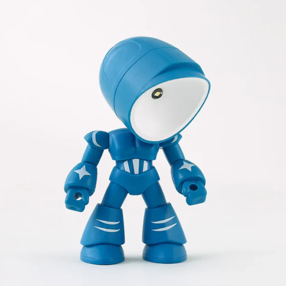 Lampe Mini LED Moderne Inspirée des Robots - Veilleuse d'Accent au Caractère Ludique