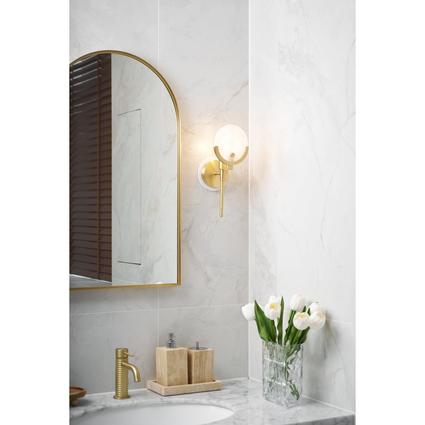 Scepter Messing Wandlampe