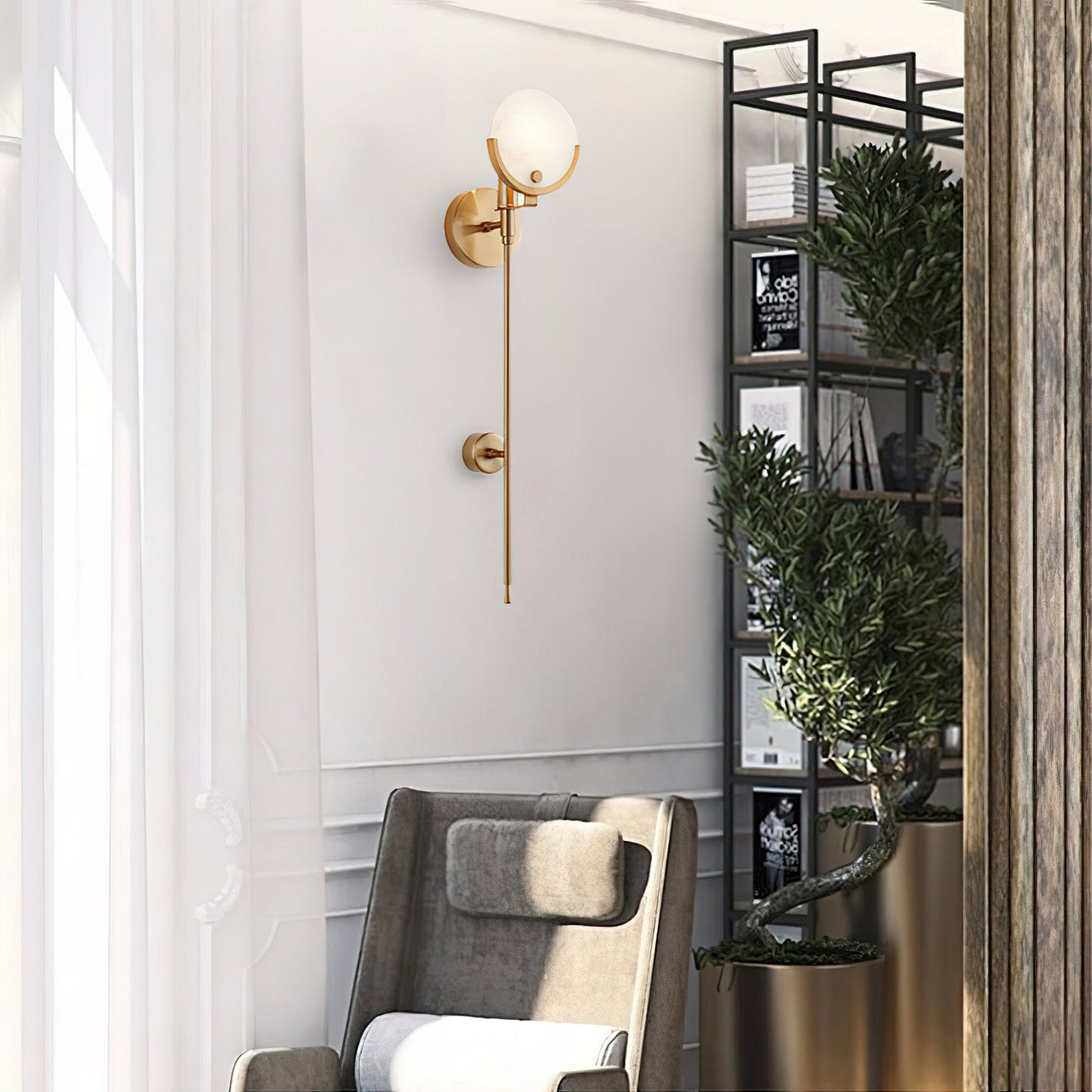 Scepter Messing Wandlampe