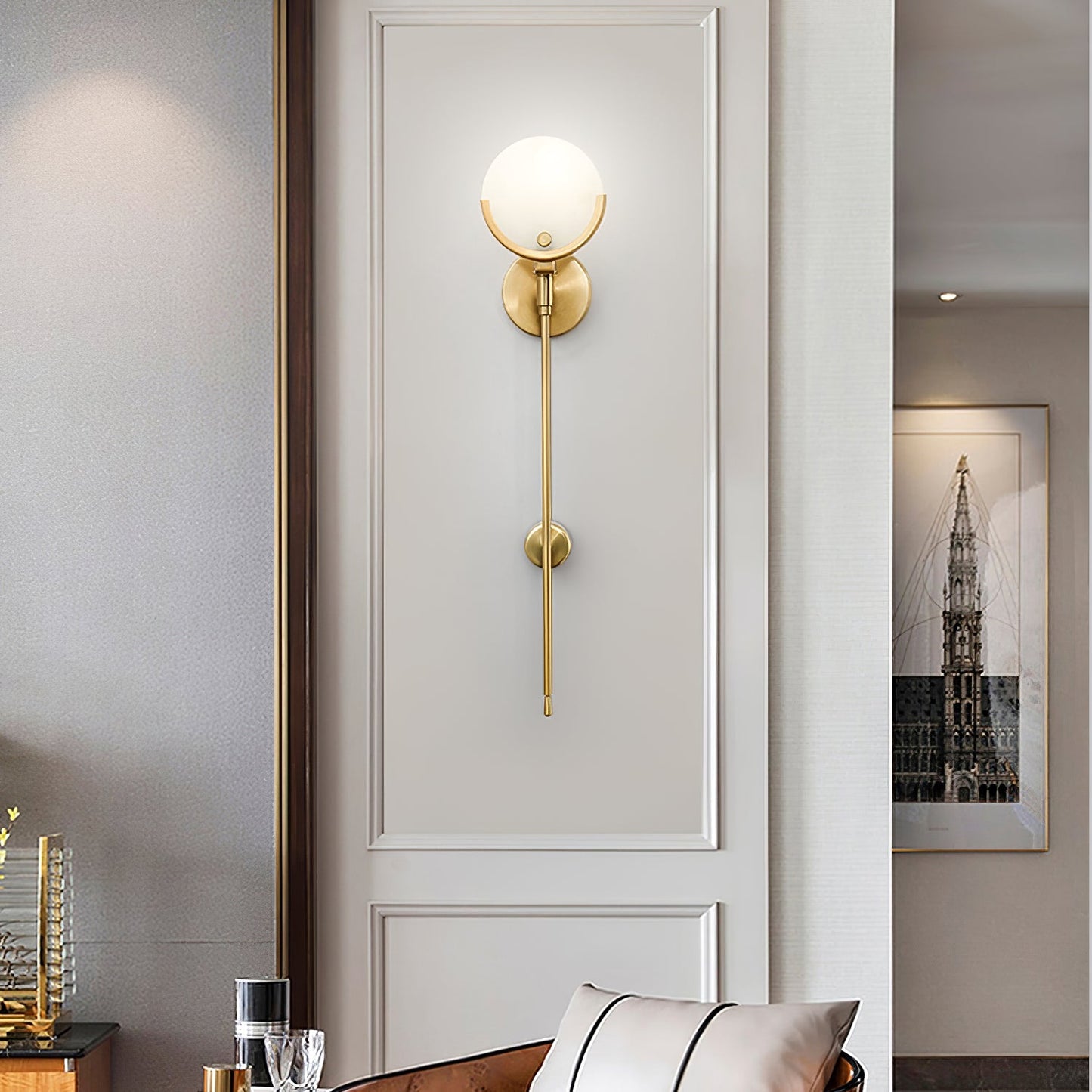Scepter Messing Wandlampe