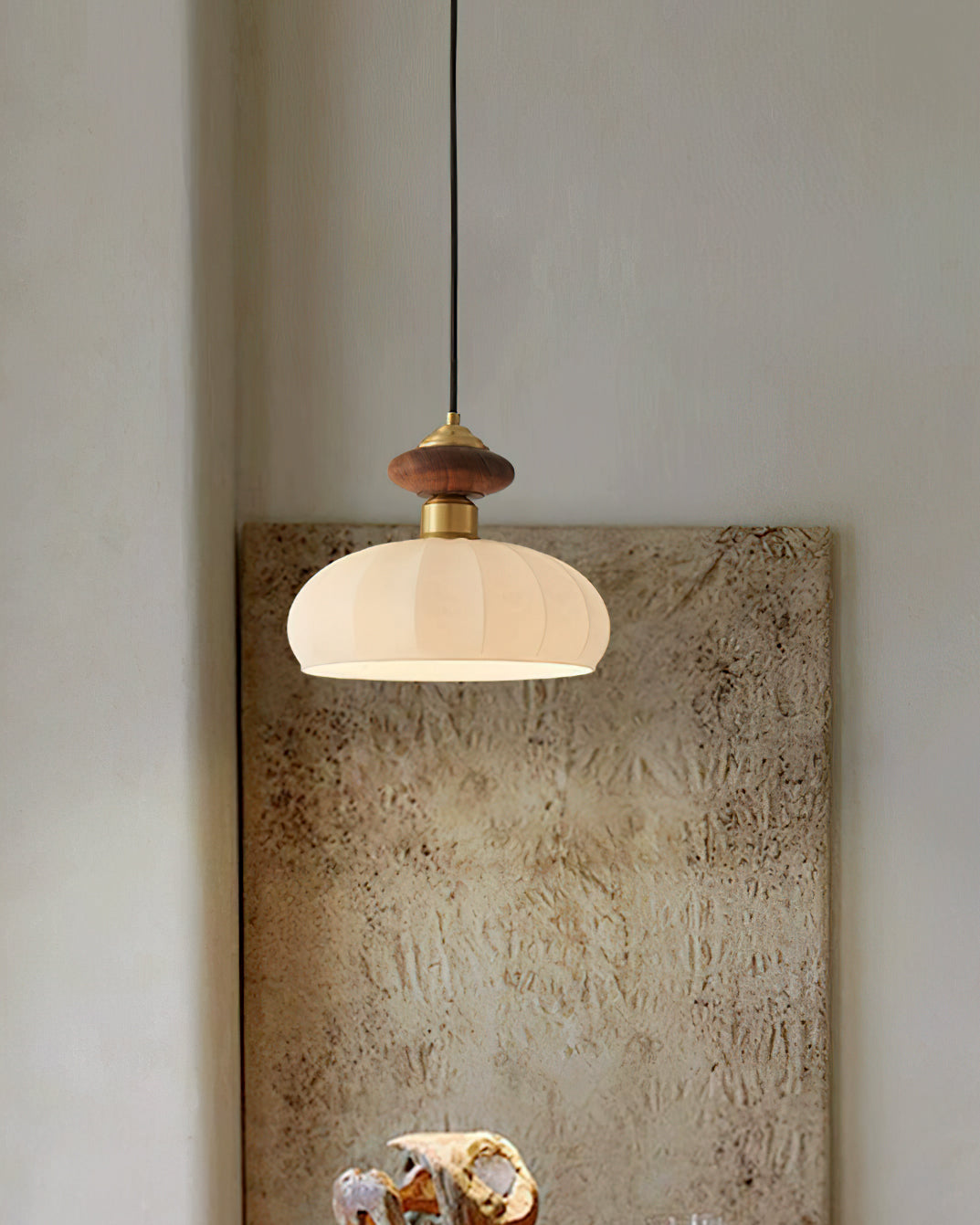 Ceres Glass & Wood Pendant