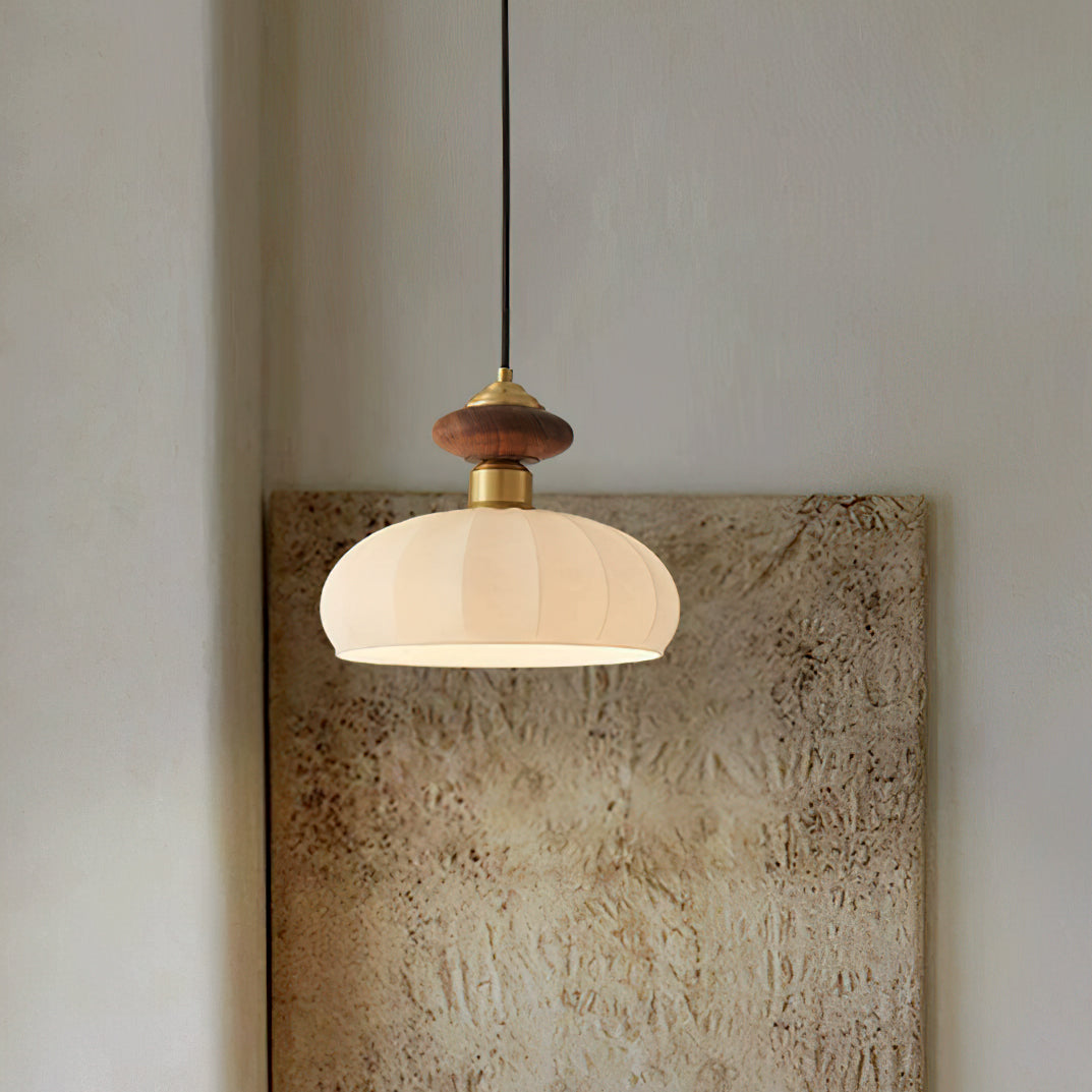 Ceres Glass & Wood Pendant