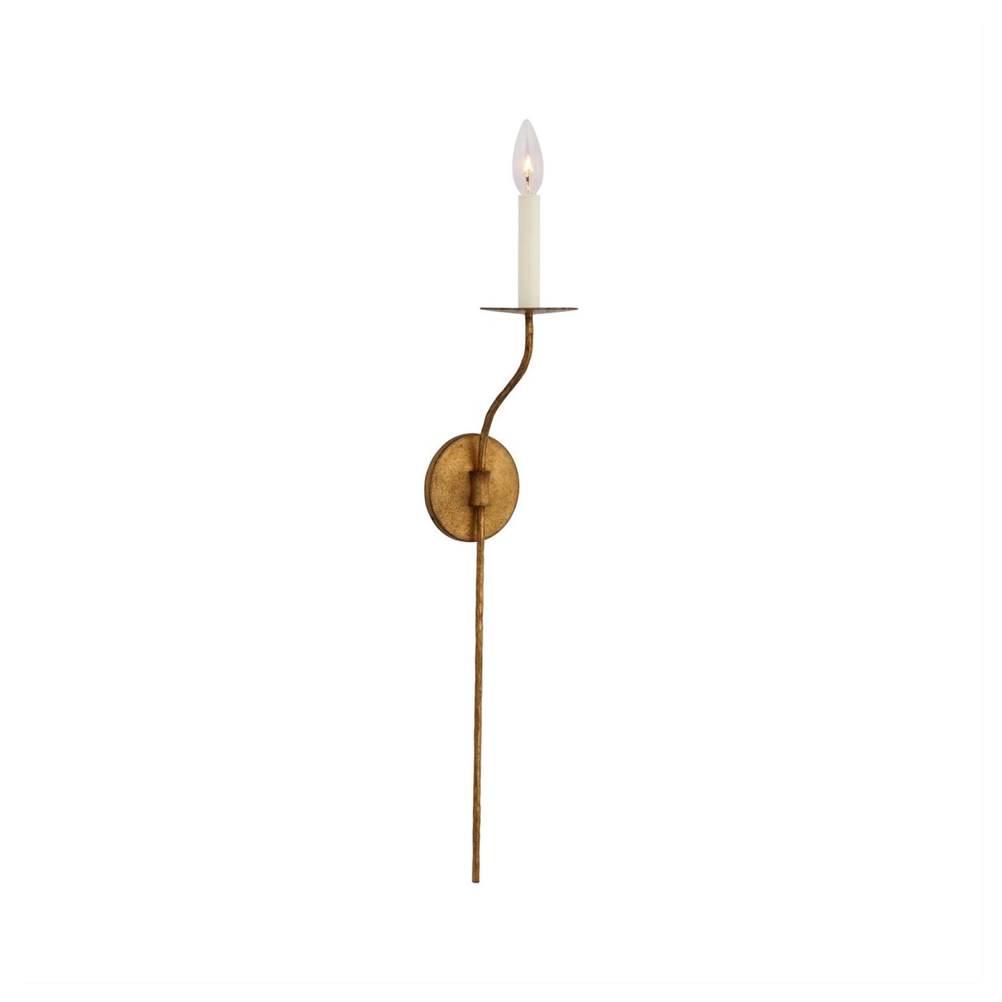 Kegelförmige Messing-Wandlampe