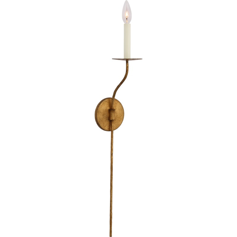 Kegelförmige Messing-Wandlampe