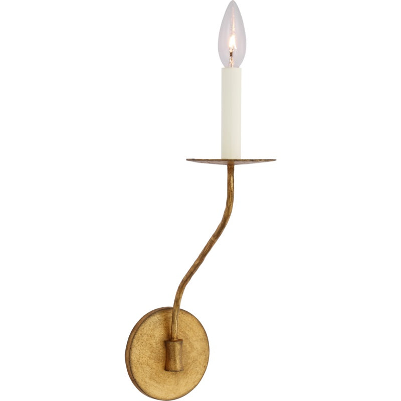 Kegelförmige Messing-Wandlampe