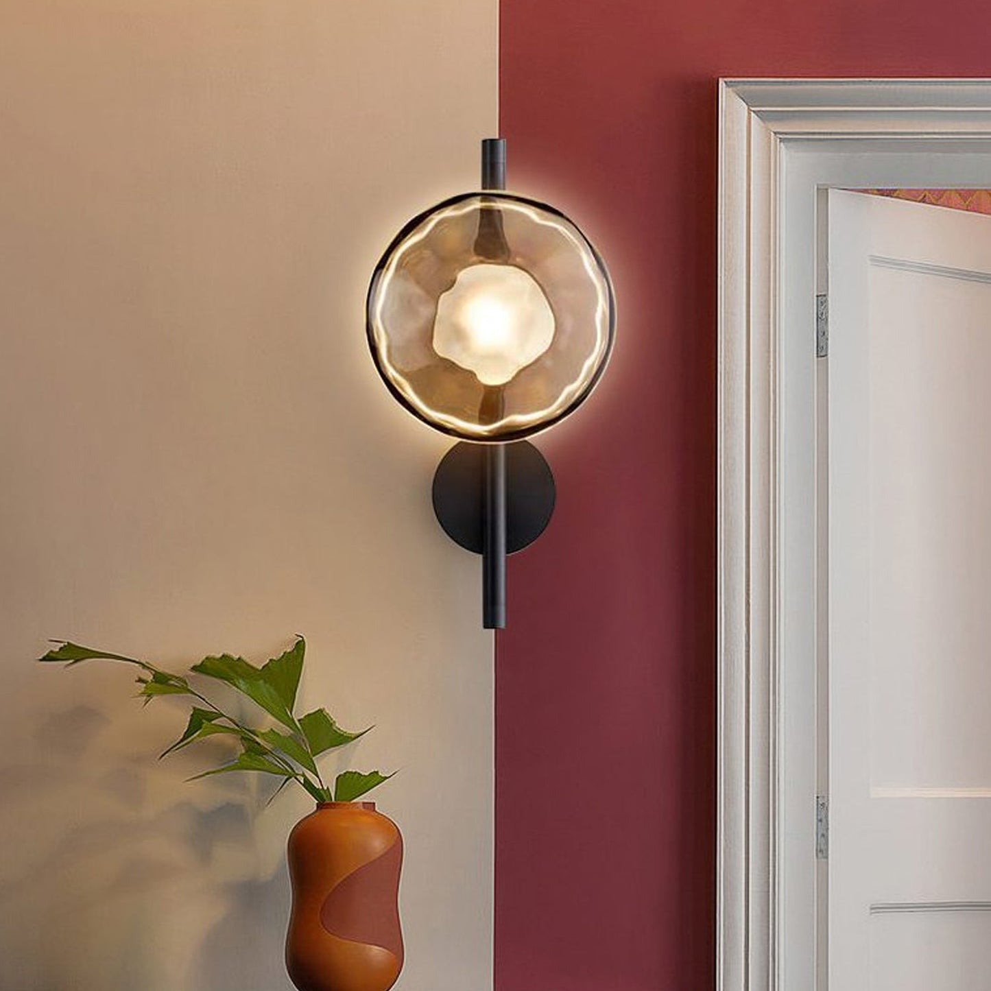 Node Glass Wall Light