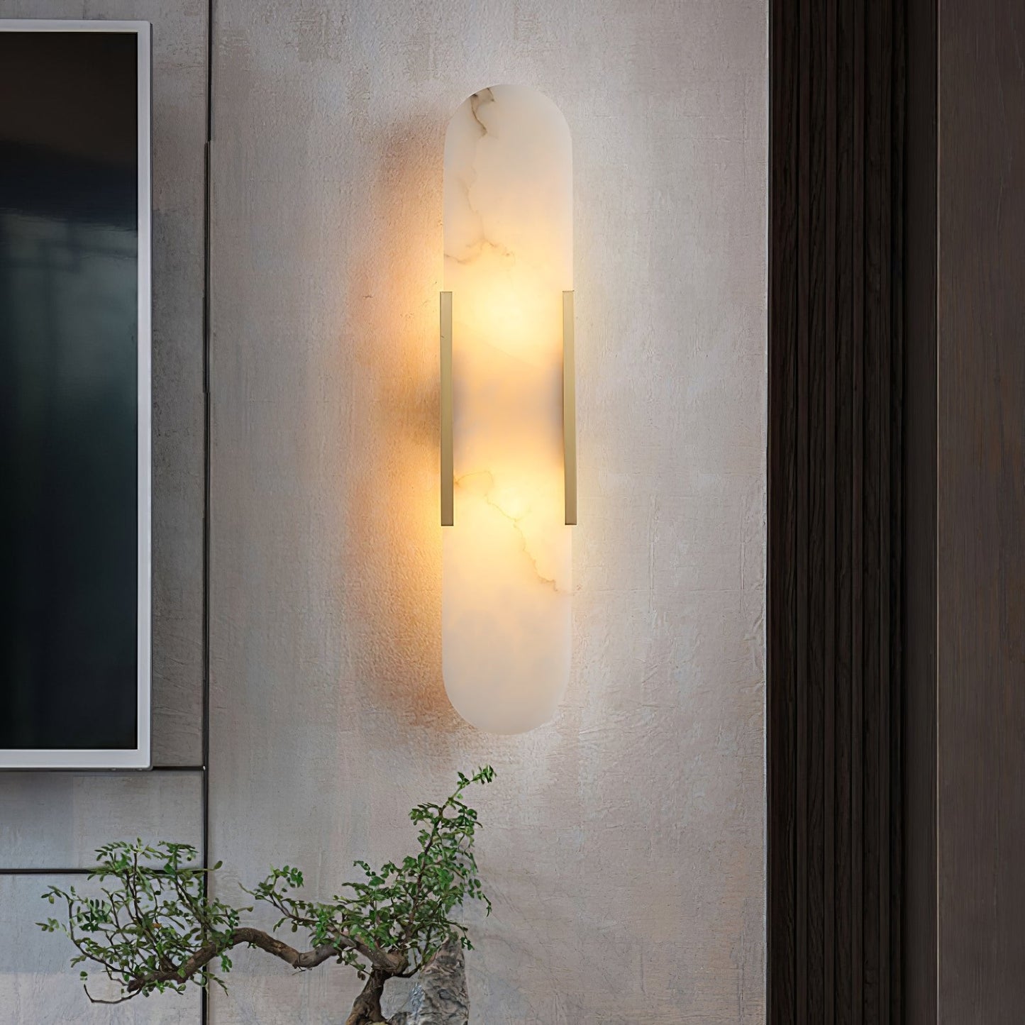 Stele Alabaster Sconce