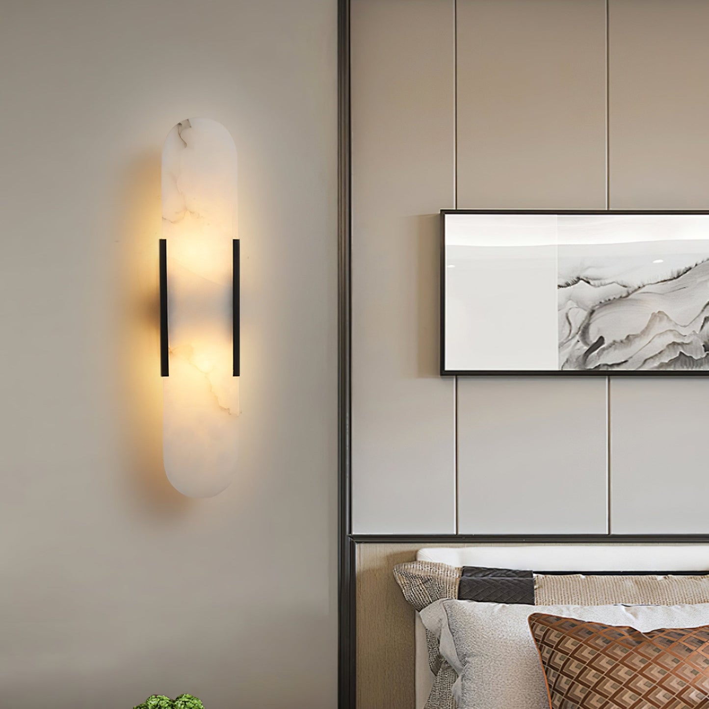 Stele Alabaster Sconce