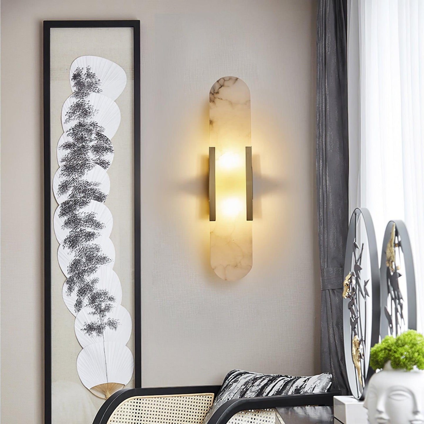 Stele Alabaster Sconce