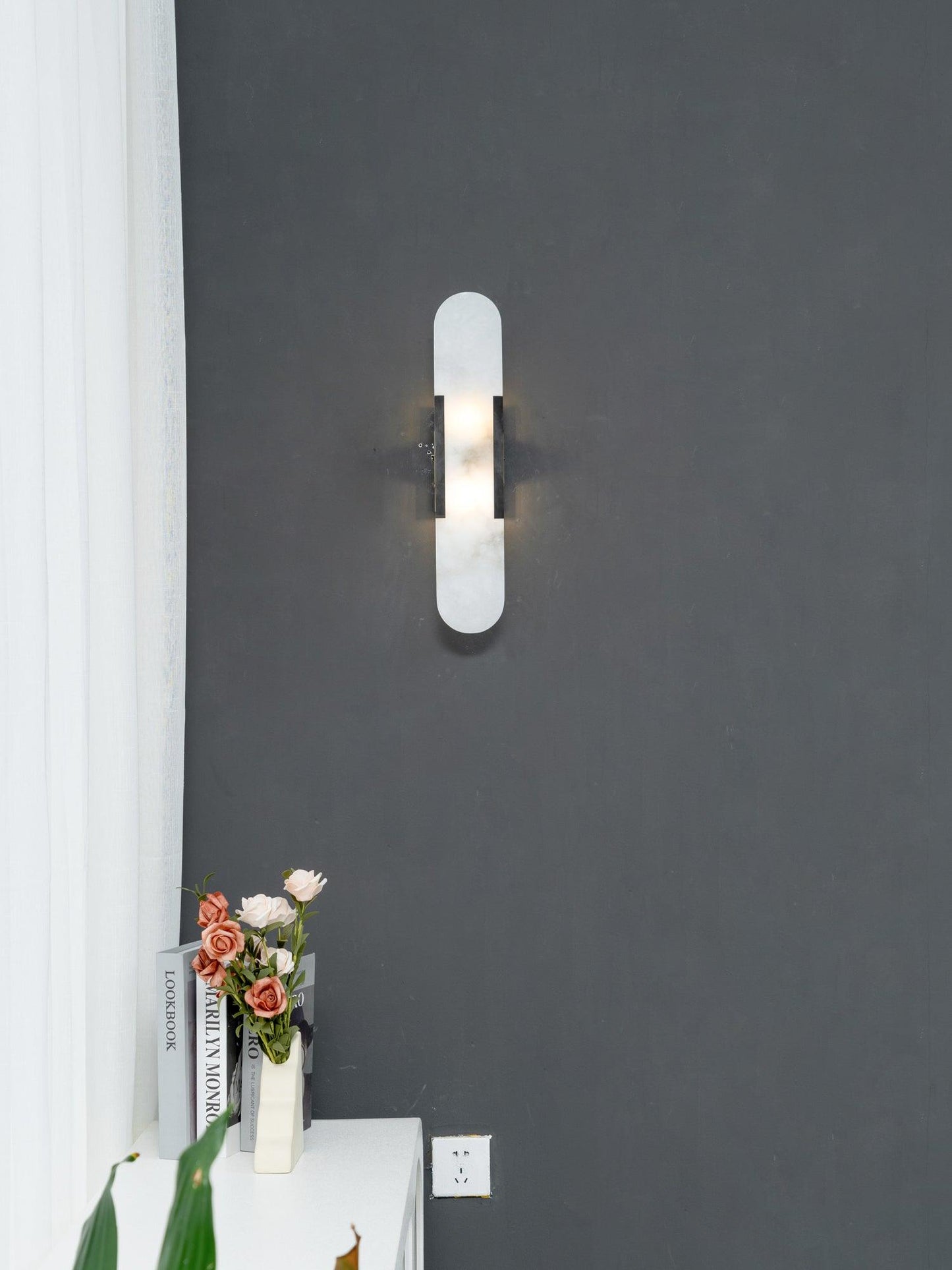 Stele Alabaster Sconce