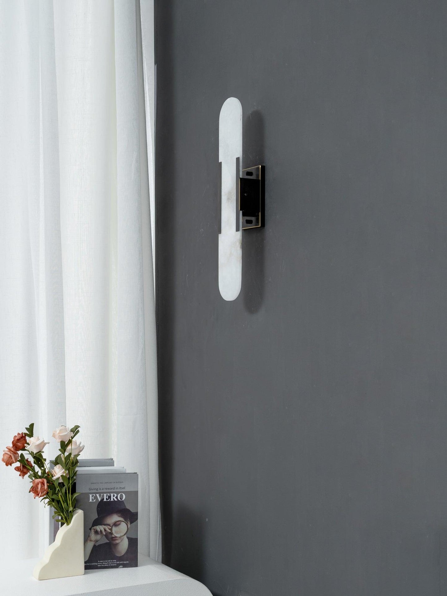 Stele Alabaster Sconce