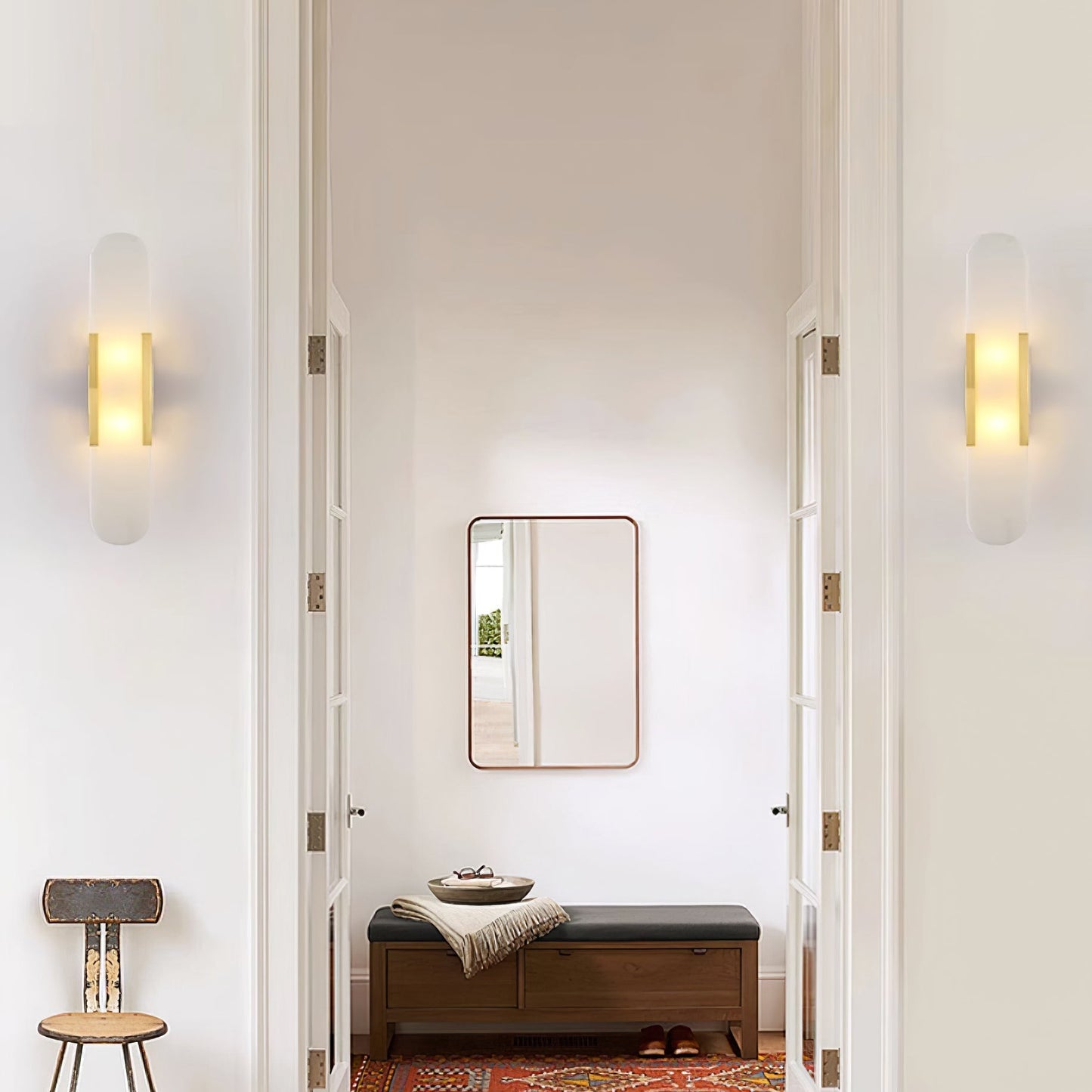 Stele Alabaster Sconce