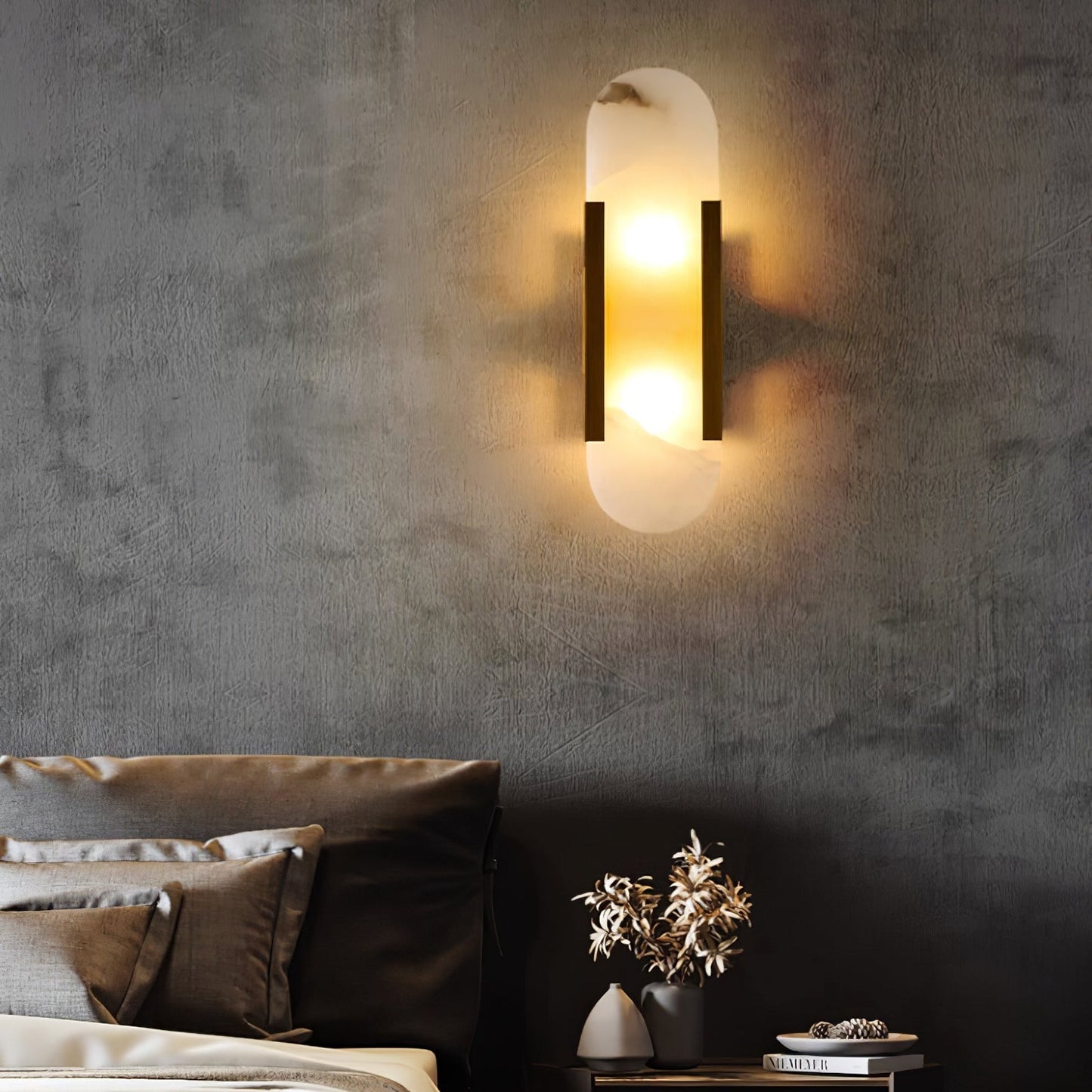 Stele Alabaster Sconce