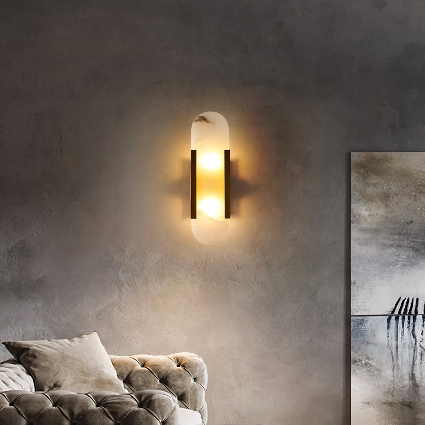 Stele Alabaster Sconce