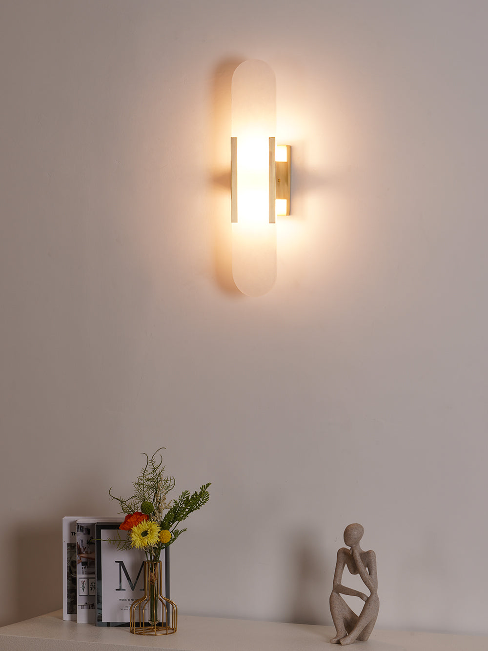 Stele Alabaster Sconce
