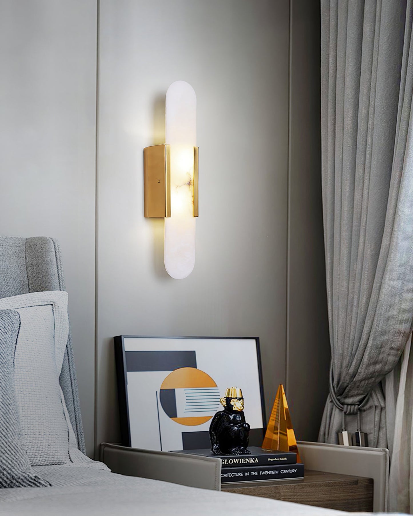 Stele Alabaster Sconce