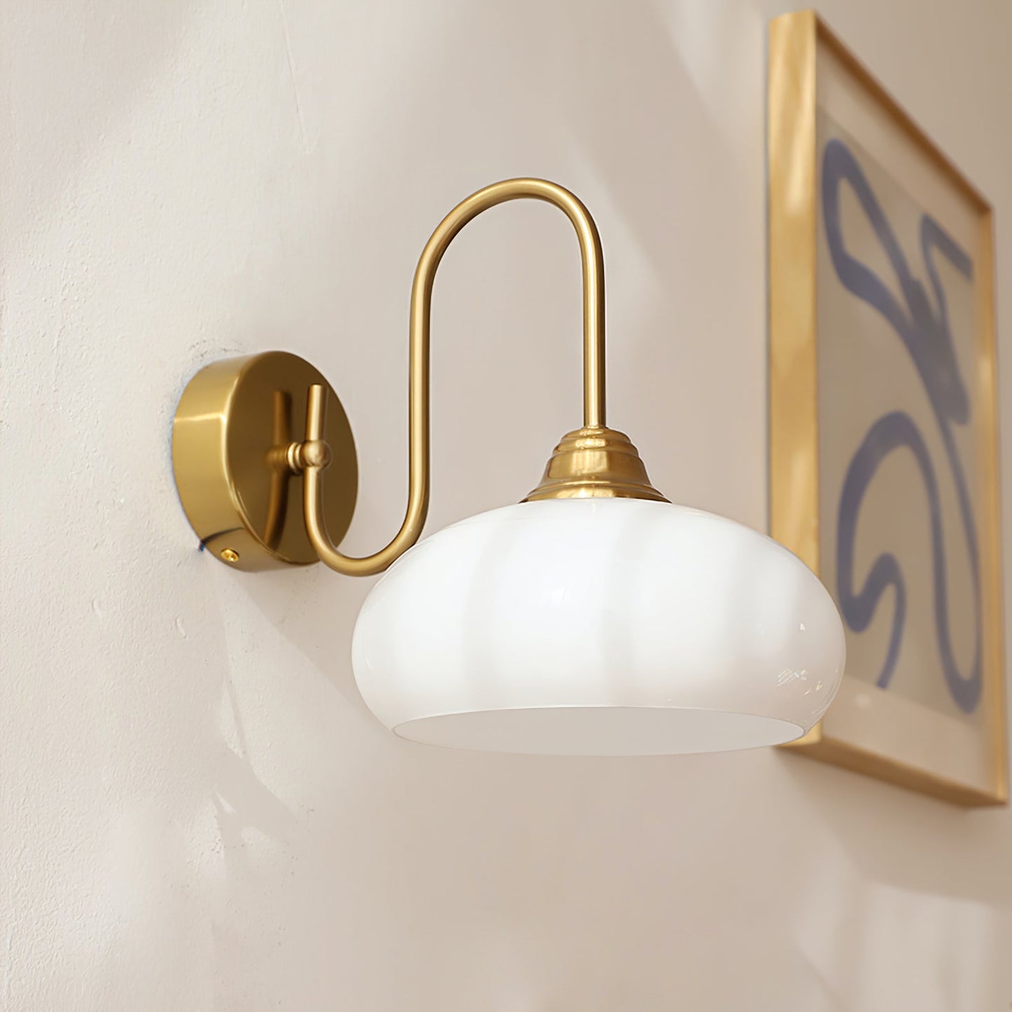 Aurore Messing Wandlampe