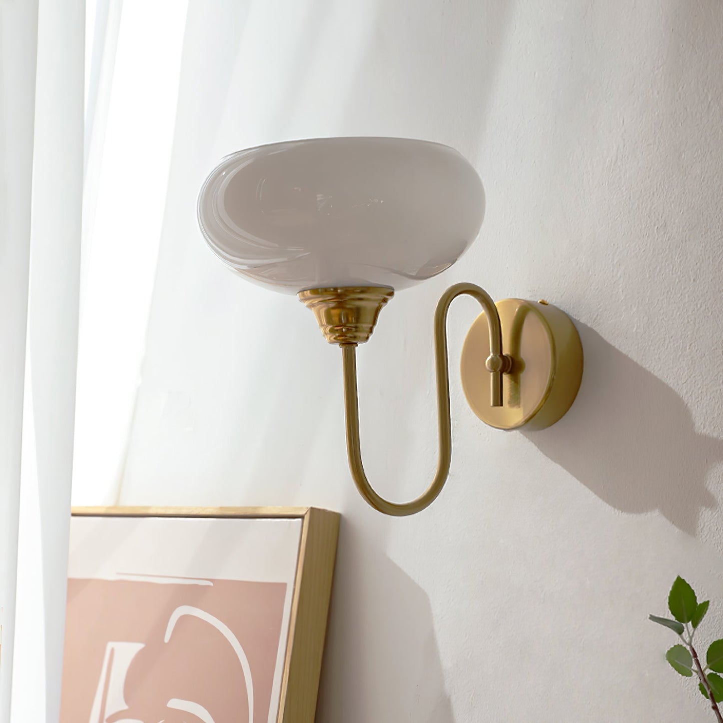 Aurore Messing Wandlampe