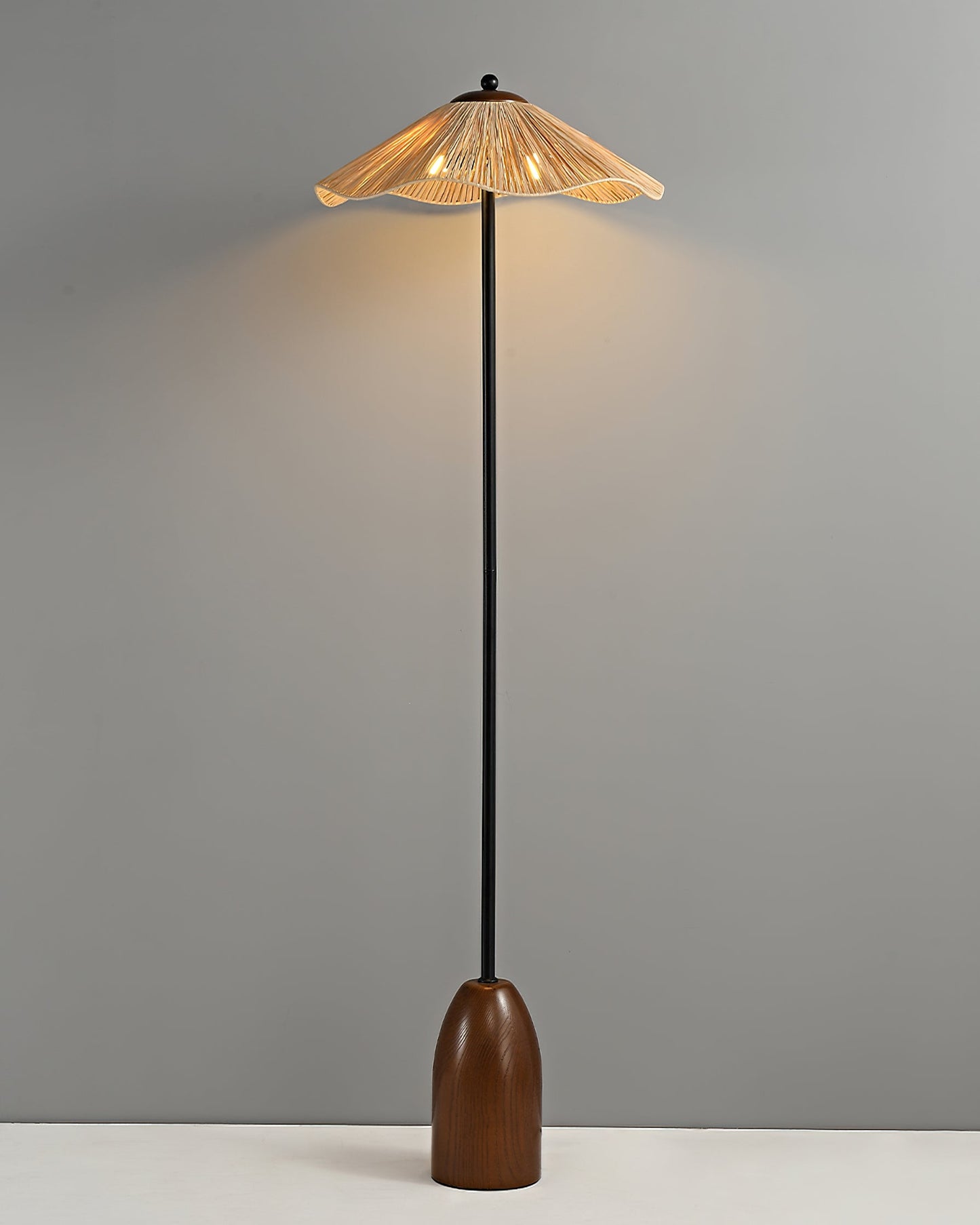 Parasol Rattan Floor Lamp