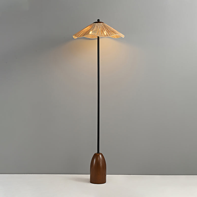 Parasol Rattan Floor Lamp