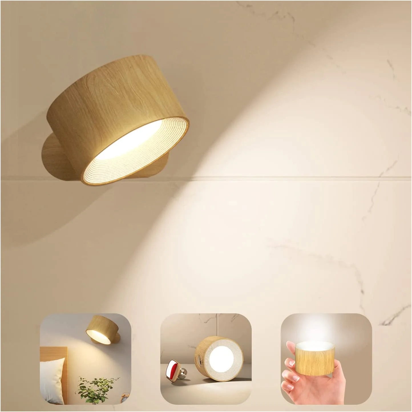 Pivot Easy-Stick Wireless Wall Light