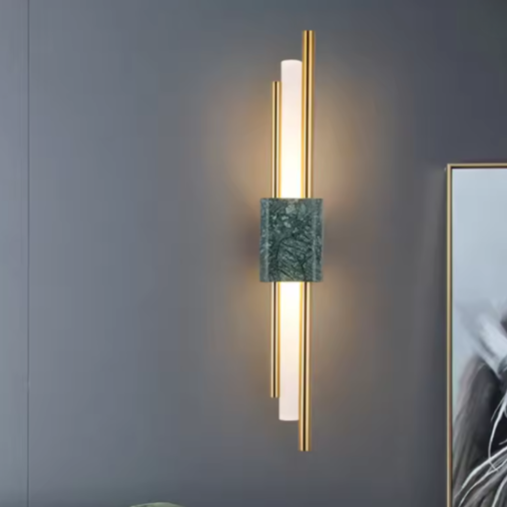 Applique murale verticale Art déco avec tiges parallèles - Style moderne