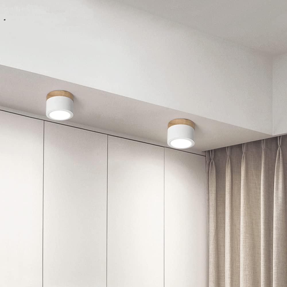 Button Wood Ceiling Light