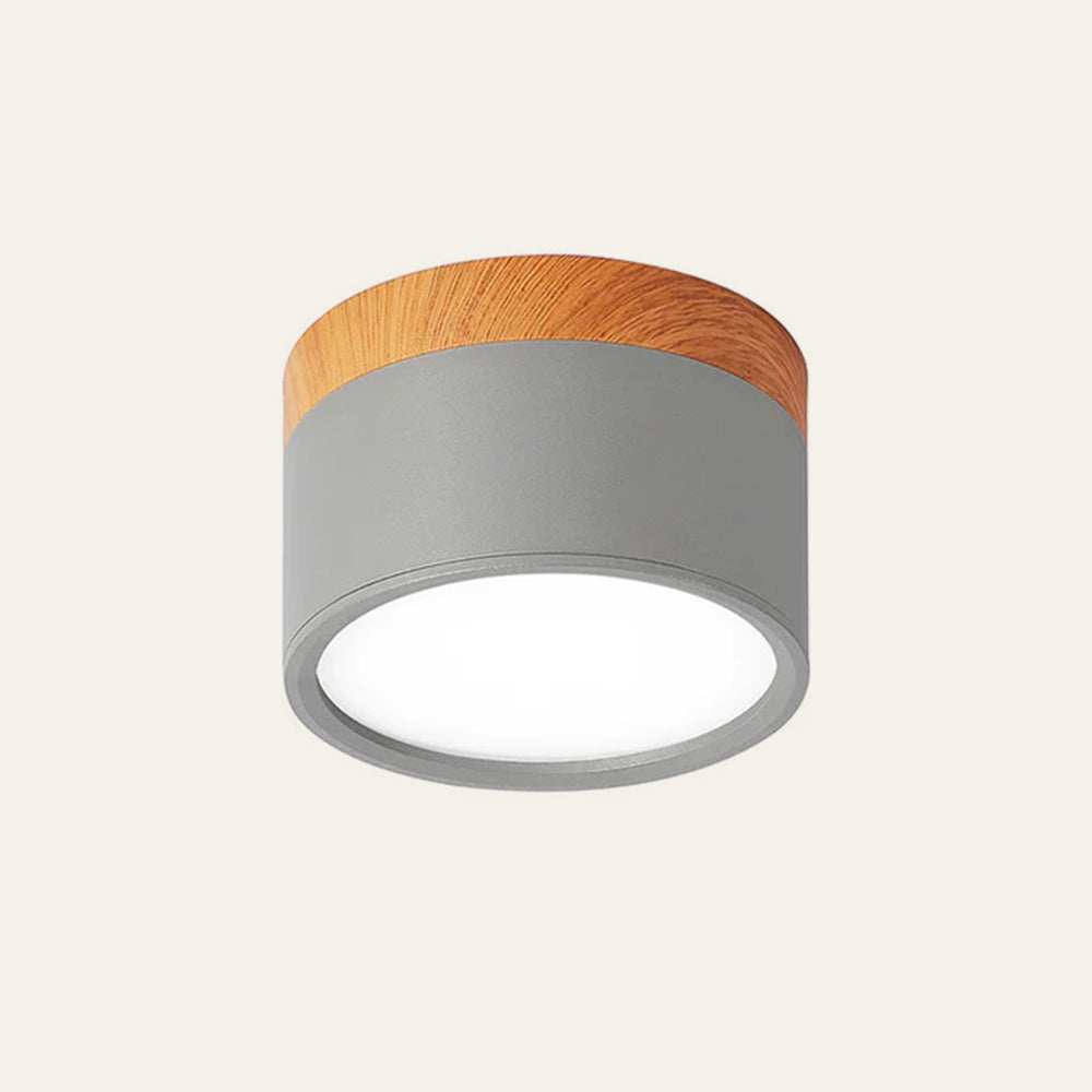 Button Wood Ceiling Light