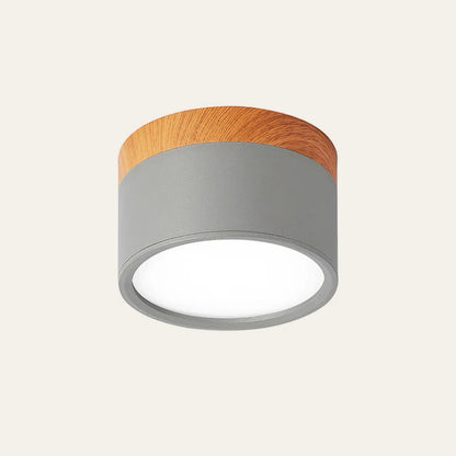 Button Wood Ceiling Light