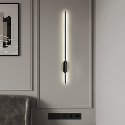 Modern Minimalist Linear LED Wall Sconce - Slim Vertical Wall Lamp